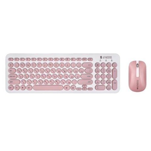 Комплект клавиатура+мышь Jet.A KM30 W бело-розовый