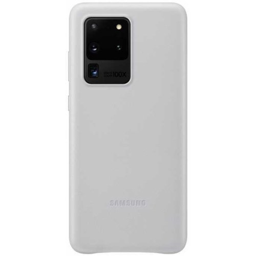 Чехол Samsung Galaxy S20 Ultra Leather Cover (EF-VG988LSEGRU) серебристый Galaxy S20 Ultra Leather Cover (EF-VG988LSEGRU) серебристый - фото 1