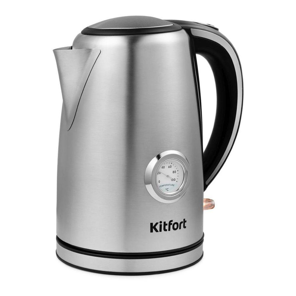 Электрический чайник Kitfort КТ-676 серебристый - фото 1