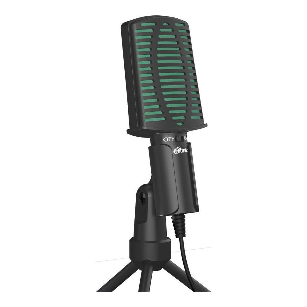 Настольный микрофон Ritmix RDM-126 черно-зеленый