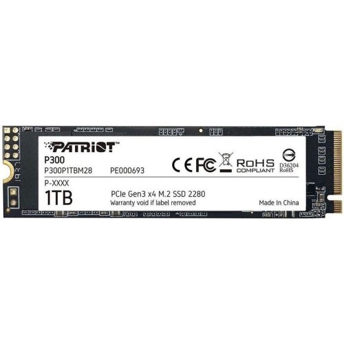 SSD накопитель Patriot P300 M.2 2280 1024 ГБ (P300P1TBM28) P300 M.2 2280 1024 ГБ (P300P1TBM28) - фото 1