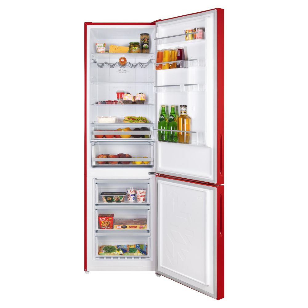 Холодильник MAUNFELD MFF200NFR красный - фото 1