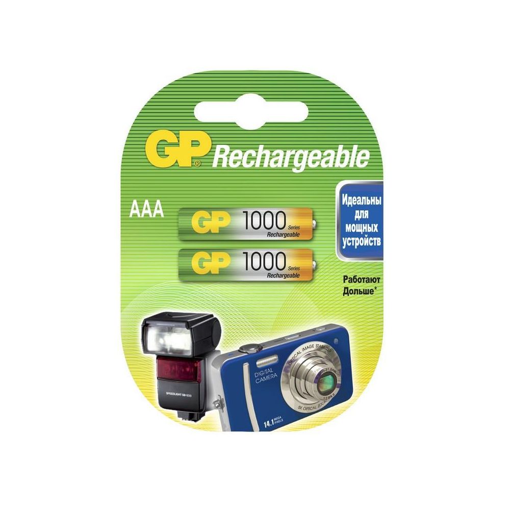 

Аккумулятор GP, 100AAAHC AAA 950 mAh аккумулятор 2 шт.