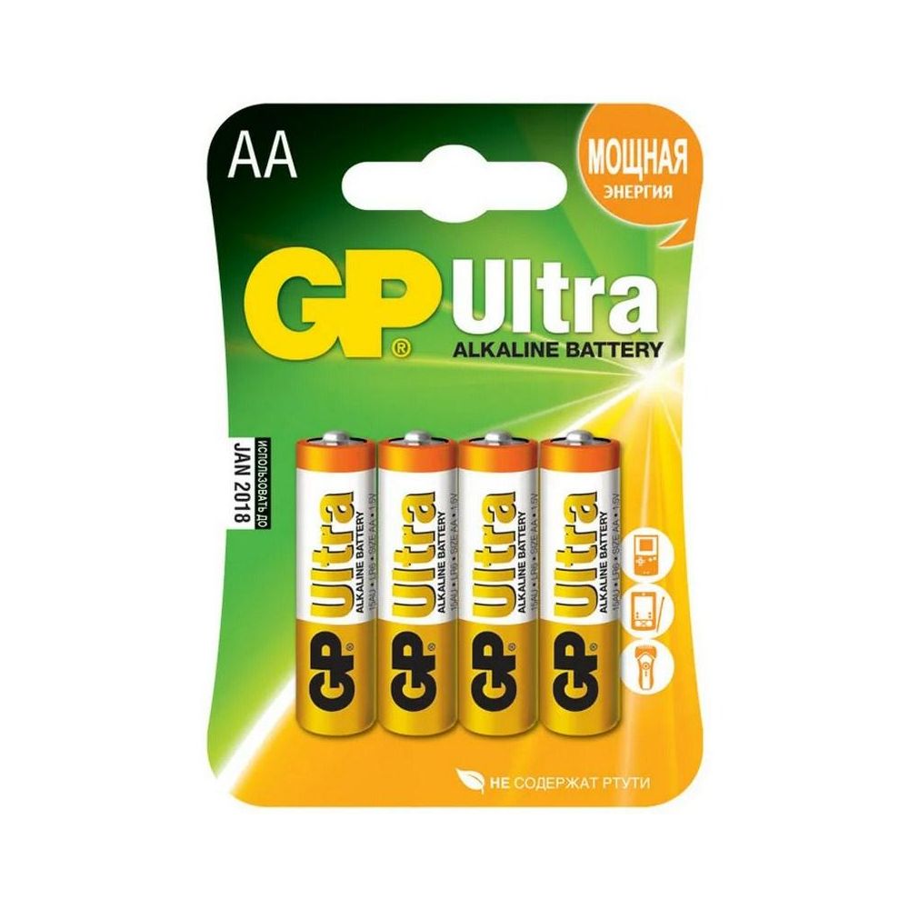 Батарейка GP 15A LR6 BL4 ULTRA - фото 1