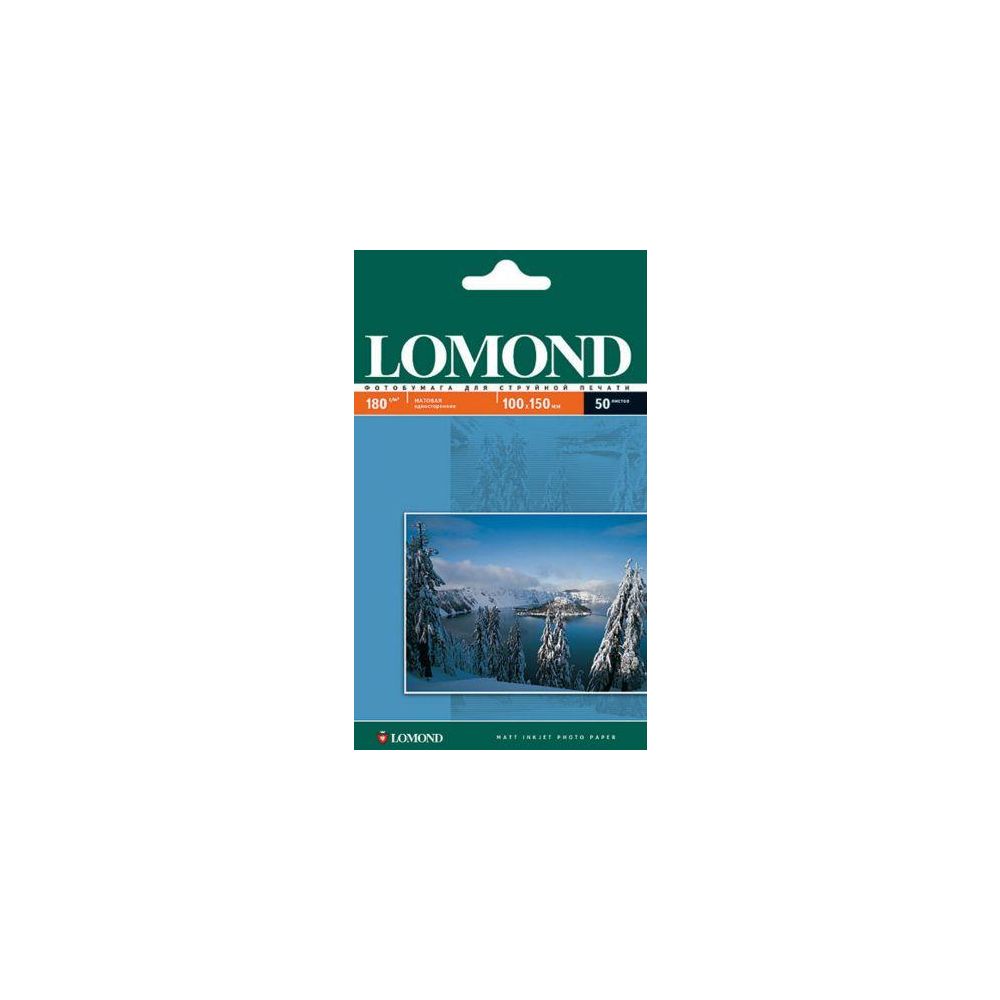 

Фотобумага Lomond, Матовая, 180г/м2,A6 (10X15см) 50л. (0102063)