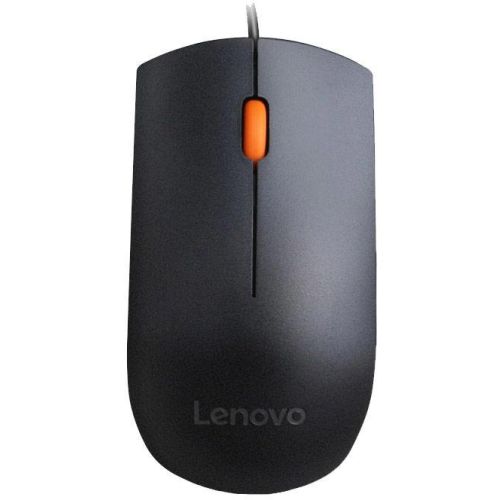 Мышь проводная Lenovo 300 Black USB - фото 1