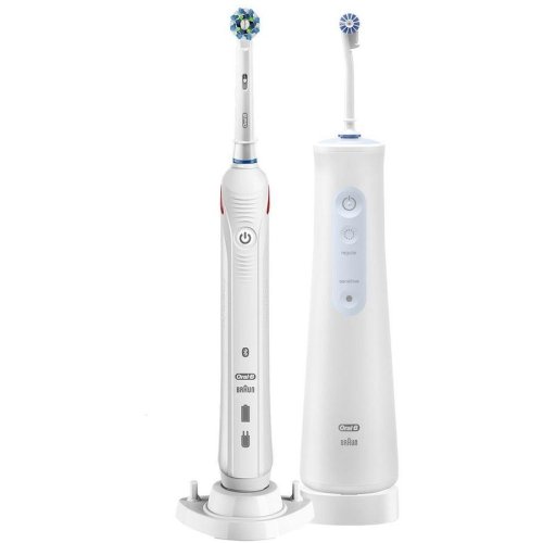 Набор электрических зубных щеток Oral-B SmartSmile 4400 (Smart 4 + Aquacare 4) SmartSmile 4400 (Smart 4 + Aquacare 4) - фото 1