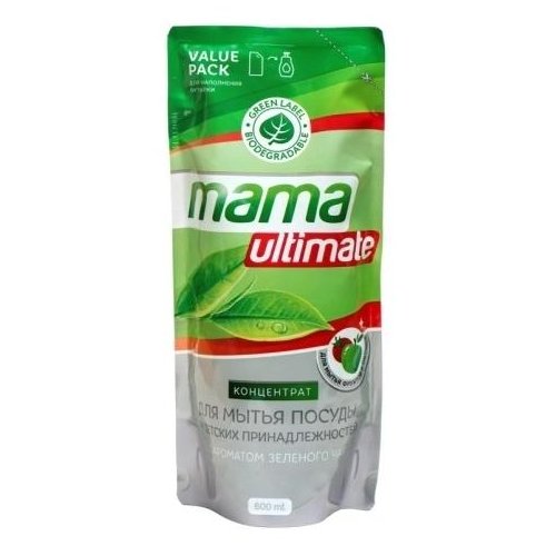 Концентрат для мытья посуды Mama Ultimate Зеленый чай (Запаска) /600мл