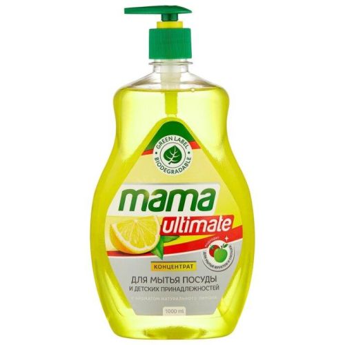 Концентрат для мытья посуды Mama Ultimate Лимон (Бутылка) /1000мл