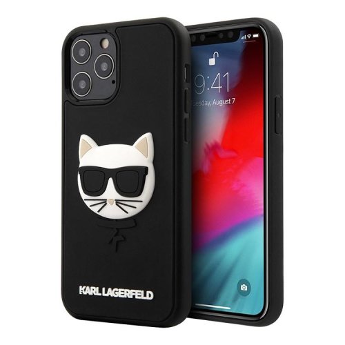 Чехол для телефона Lagerfeld choupette head 3d rubber case для iPhone 12 ProMax (KLHCP12LCH3DBK) чёрный