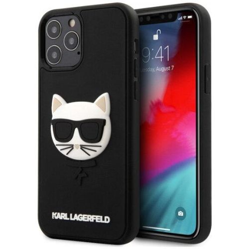 Чехол для телефона Lagerfeld choupette head 3d rubber case для iPhone 12/12Pro (KLHCP12MCH3DBK) черный