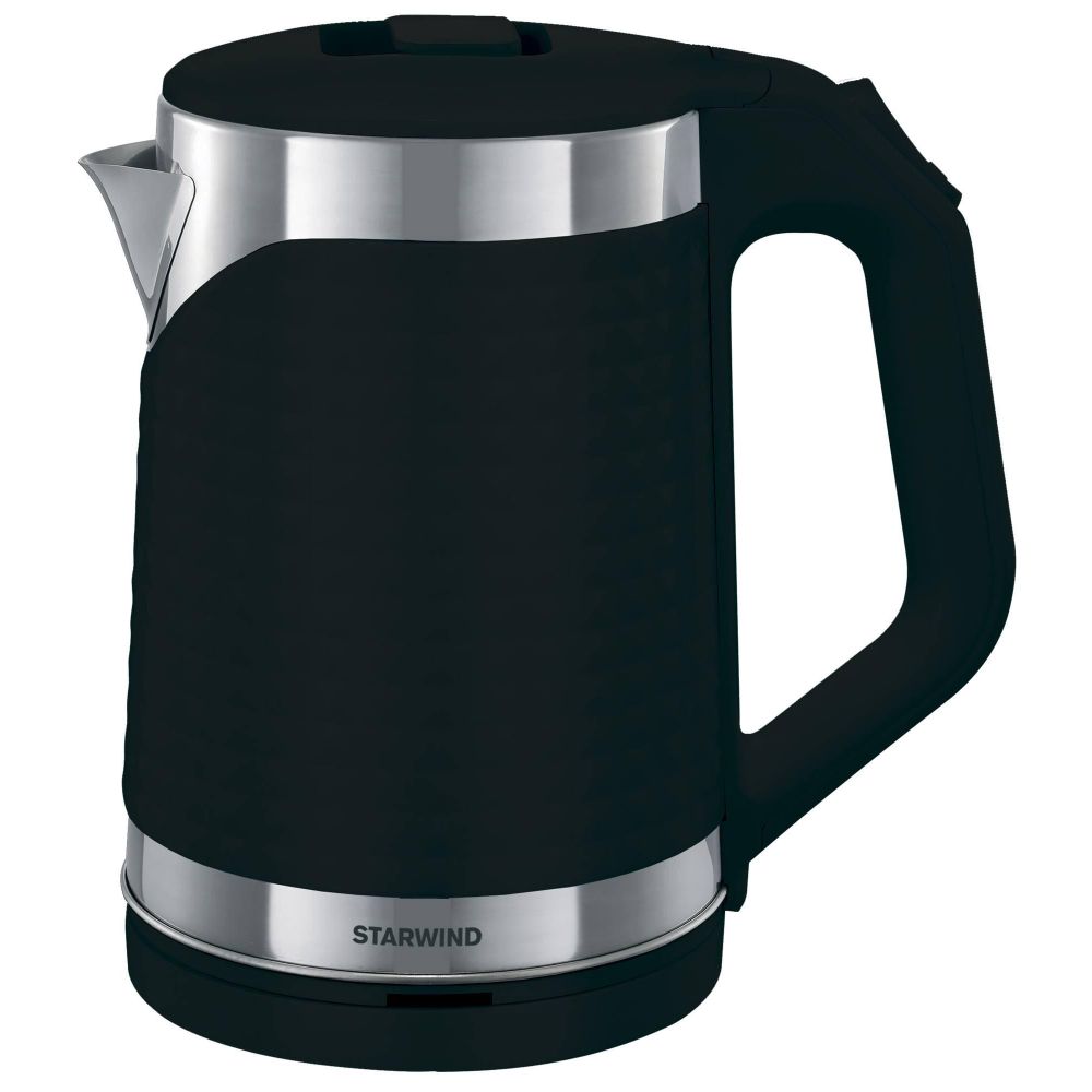 Электрический чайник Starwind SKS2052 чёрный/серебристый, цвет чёрный/серебристый SKS2052 чёрный/серебристый - фото 1