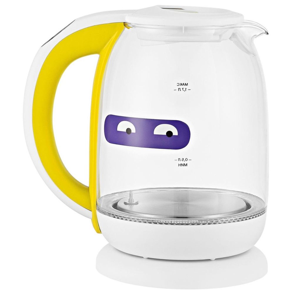Электрический чайник Kitfort КТ-6140-5 белый/желтый, цвет белый/желтый КТ-6140-5 белый/желтый - фото 1