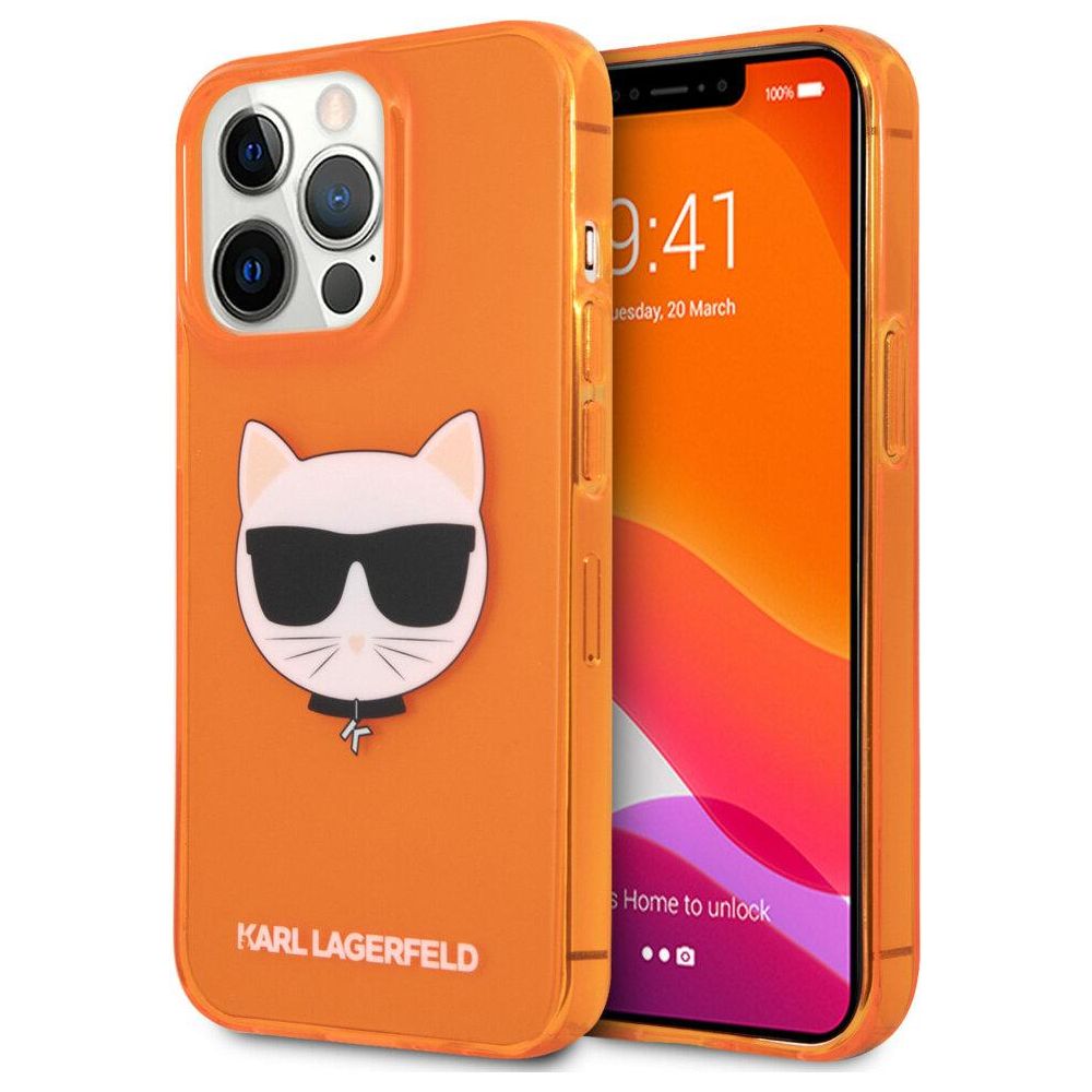 Чехол для телефона Karl Lagerfeld KLHCP13LCHTRO оранжевый - фото 1