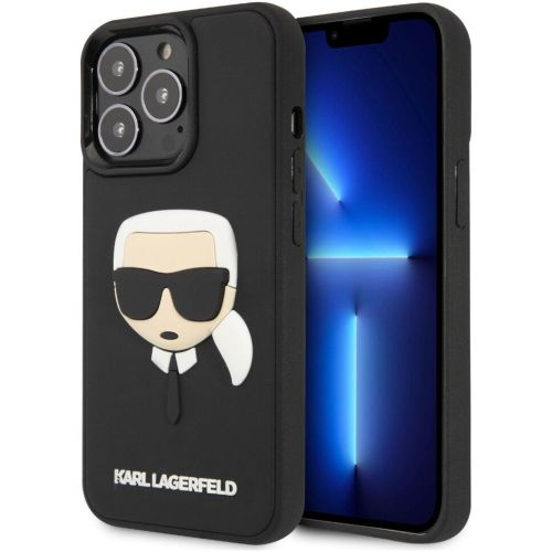 Чехол для телефона Lagerfeld 3D RUBBER CASE KARL HEAD для iPhone 13 ProMax (KLHCP13XKH3DBK) чёрный