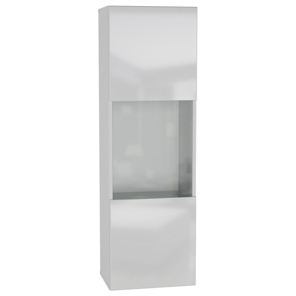 Шкаф навесной НК-Мебель Point ТИП-22 белый/белый глянец, цвет белый/белый глянец