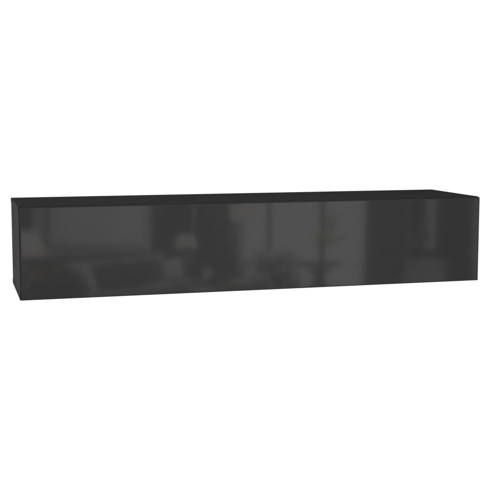 Тумба под телевизор НК-Мебель Point ТИП-30 черный/ черный глянец, цвет черный/ черный глянец