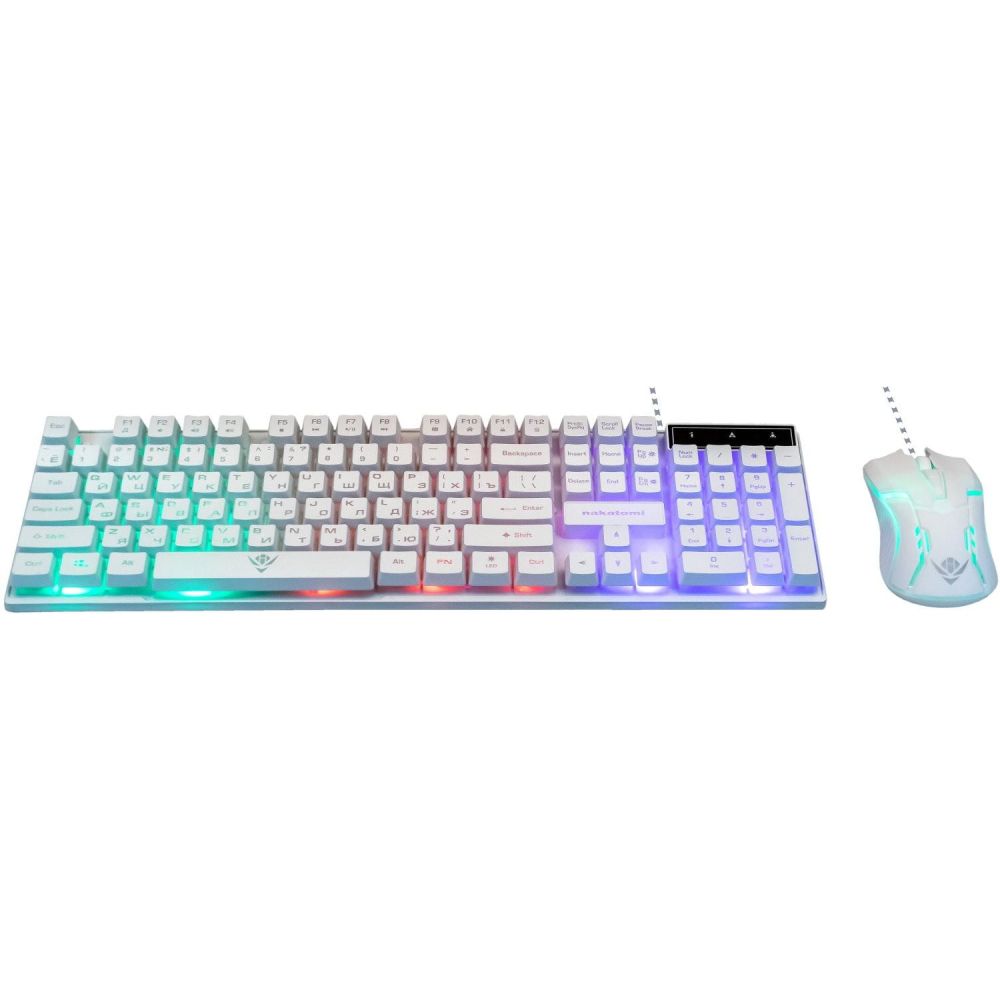 Комплект клавиатура и мышь Nakatomi KMG-2305U белый