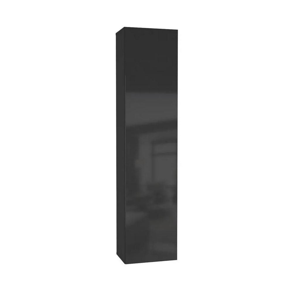 Шкаф навесной НК-Мебель Point ТИП-40 черный/ черный глянец, цвет черный/ черный глянец
