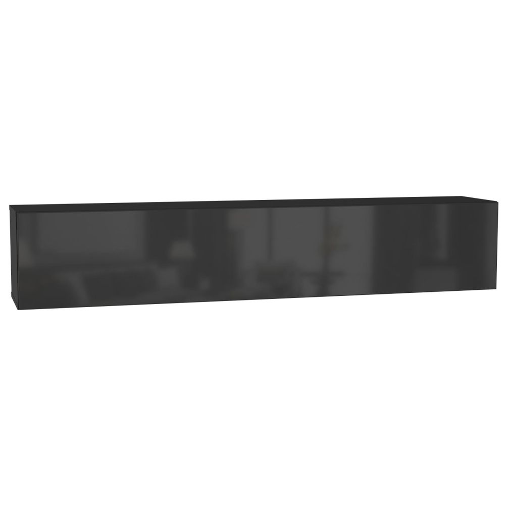 Шкаф навесной НК-Мебель Point ТИП-50 черный/ черный глянец, цвет черный/ черный глянец