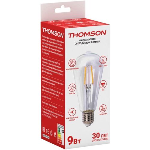Лампа светодиодная Hiper THOMSON LED FILAMENT ST64 9W 900Lm E27 4500K TH-B2108