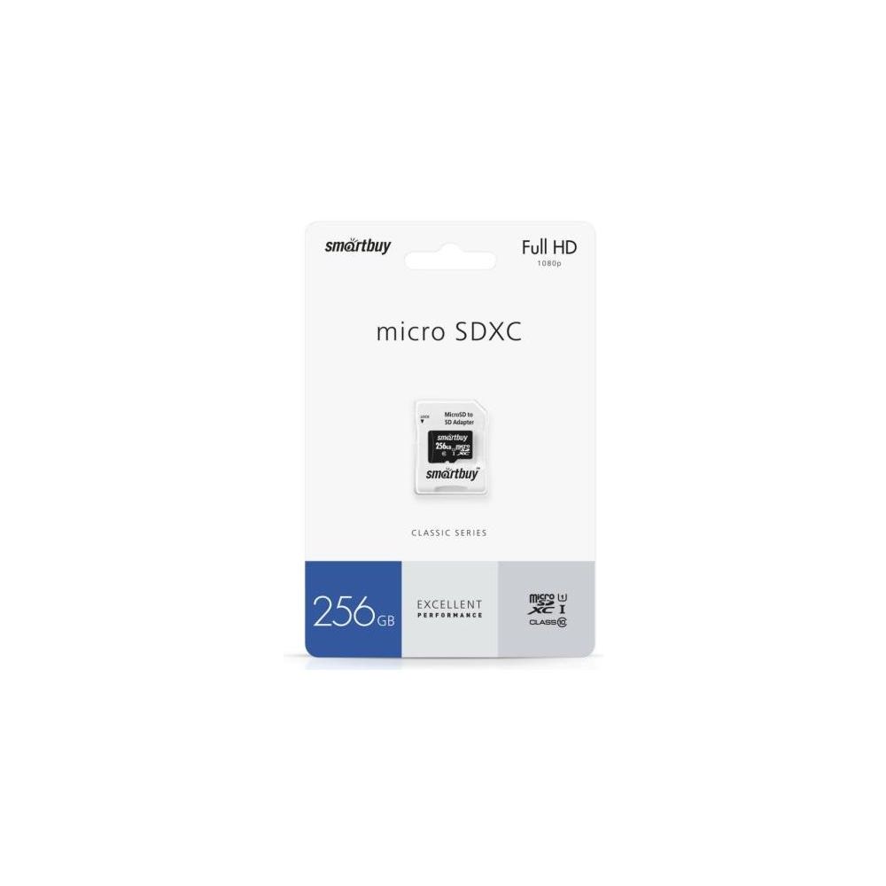 

Карта памяти Smartbuy, microSDXC 256 GB (SB256GBSDCL10-01)