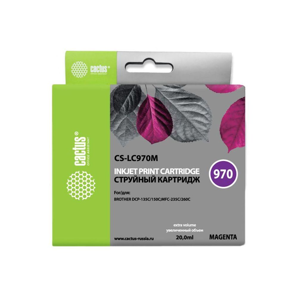

Картридж для струйного принтера Cactus, CS-LC970M