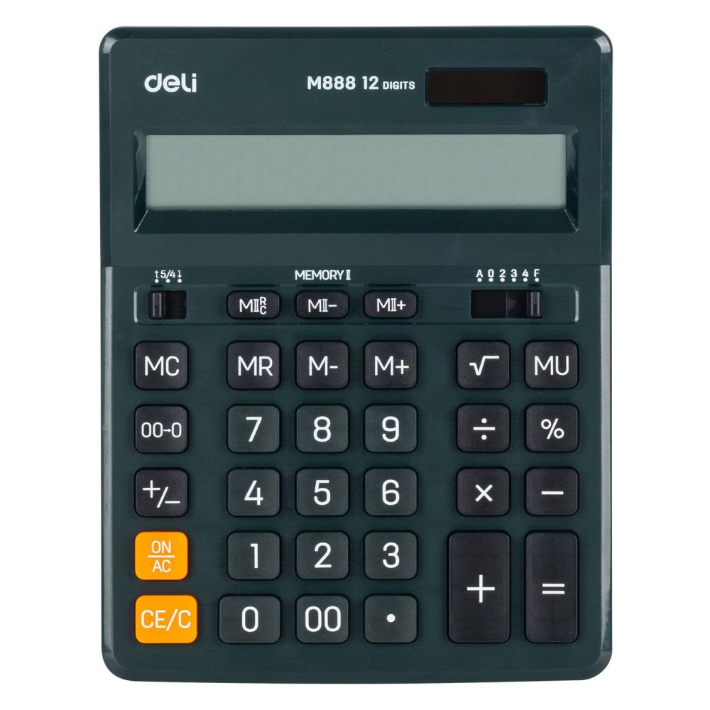 Калькулятор настольный Deli EM888F-green