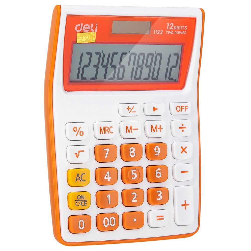 Калькулятор настольный Deli E1122/OR
