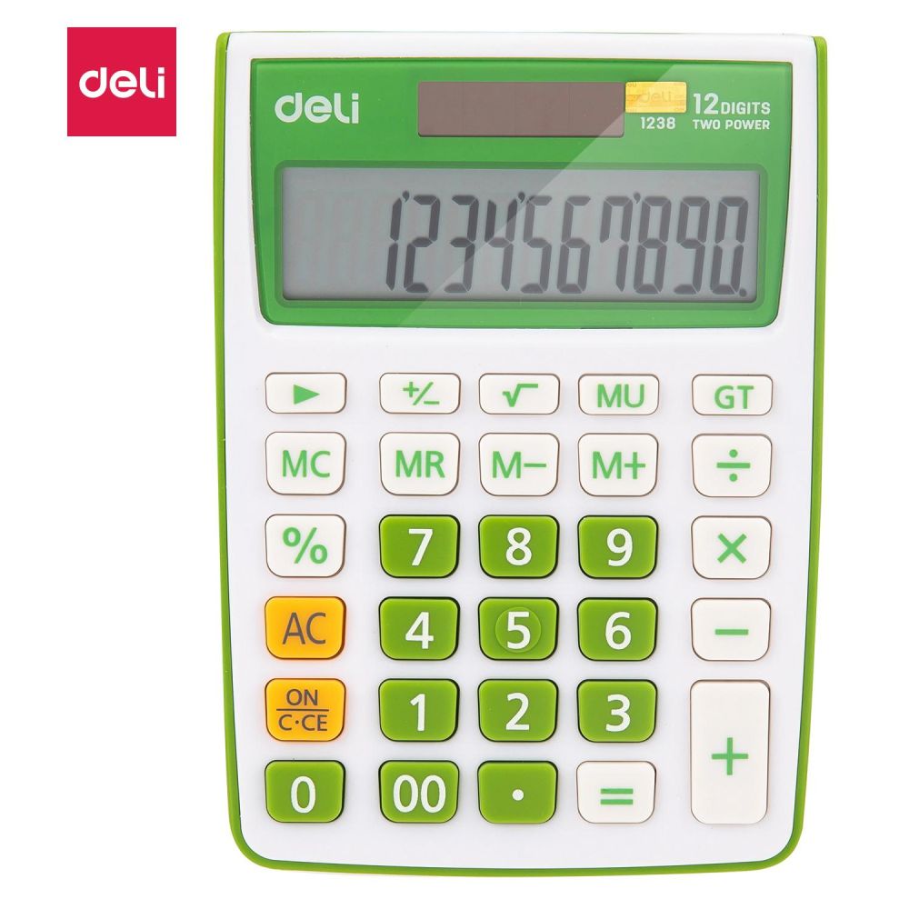 Калькулятор настольный Deli E1238/GRN