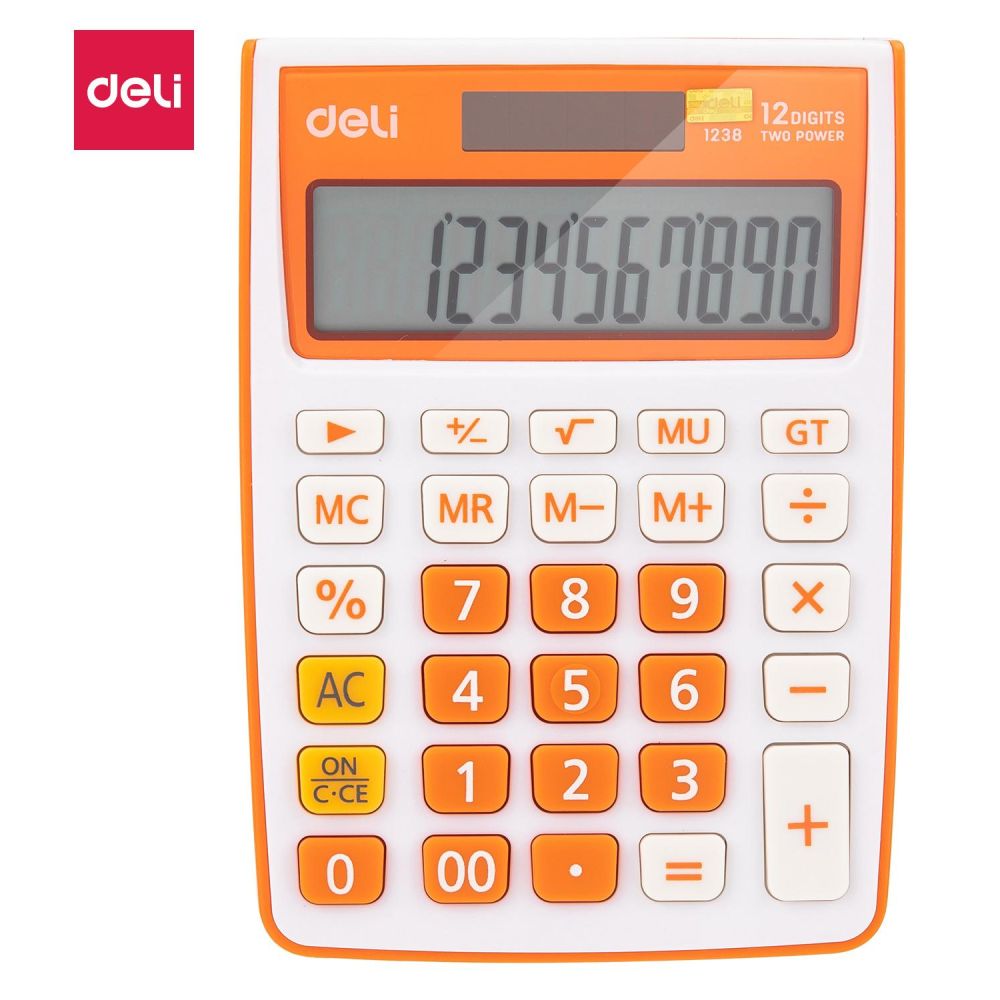 Калькулятор настольный Deli E1238/OR