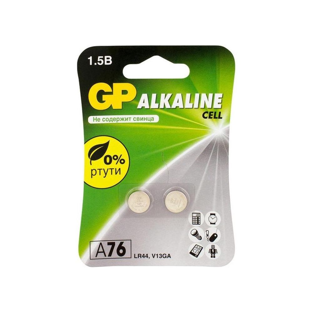 

Батарейка GP, А76/LR44