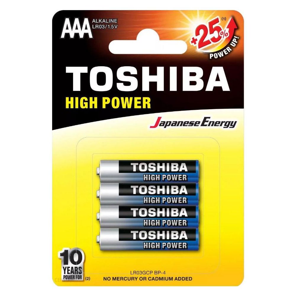 Батарейка Toshiba High Power AAA, блистер 4 шт. - фото 1