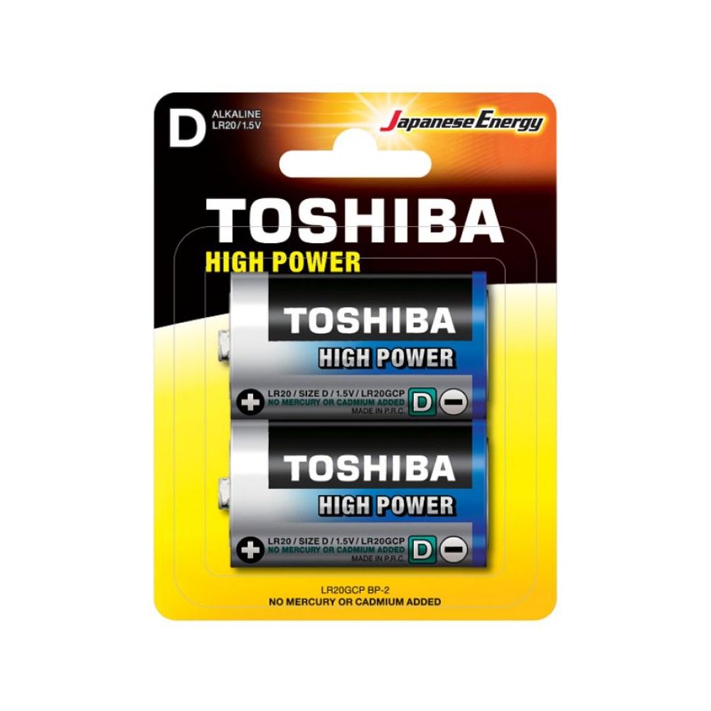 Батарейка Toshiba High Power D блистер 2 шт. - фото 1