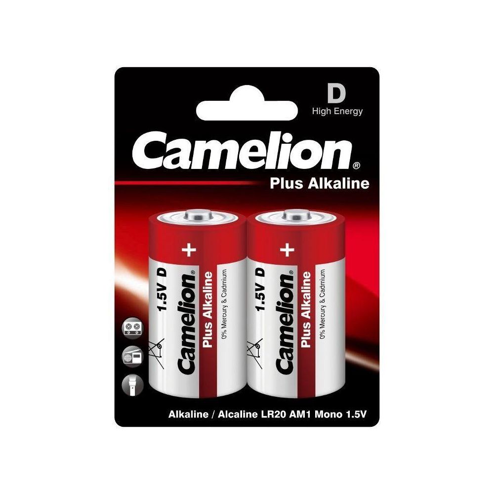 

Батарейка Camelion, Plus Alkaline LR20-BP2 D 20000mAh (2шт)