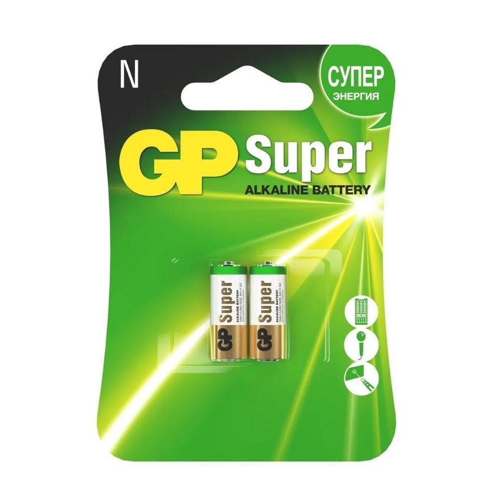 Батарейка GP Super Alkaline 910A LR1 N (2шт) Super Alkaline 910A LR1 N (2шт) - фото 1