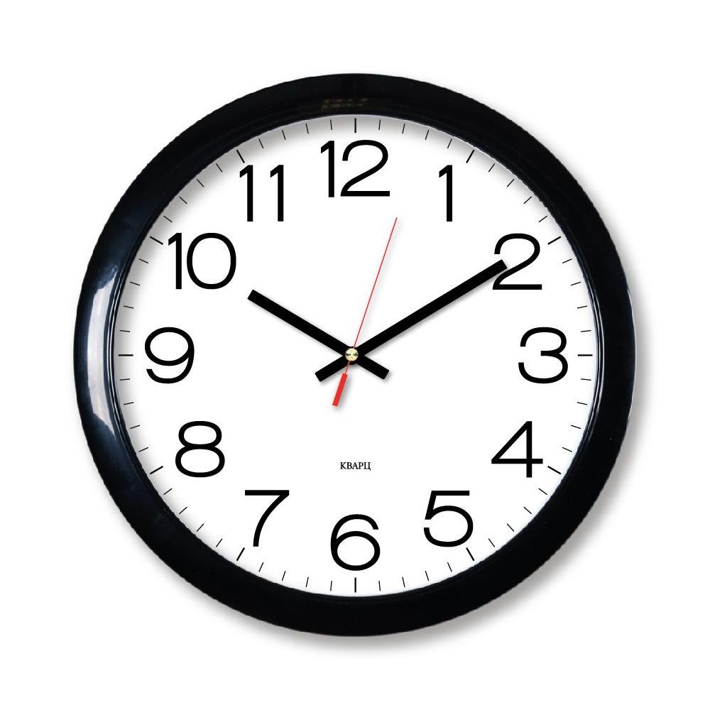 Часы настенные Бюрократ WallC-R78PN чёрный