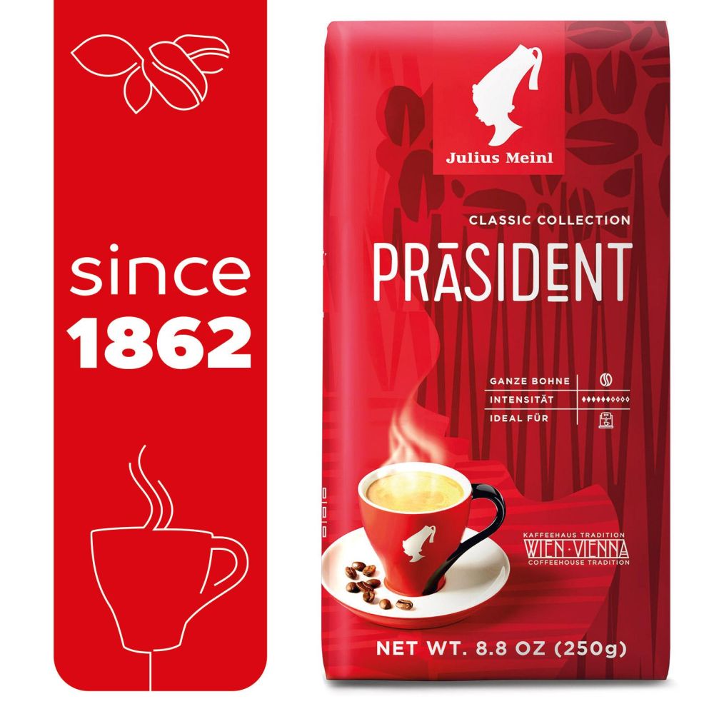 Кофе в зернах Julius Meinl Президент 250г (94813) Президент 250г (94813) - фото 1