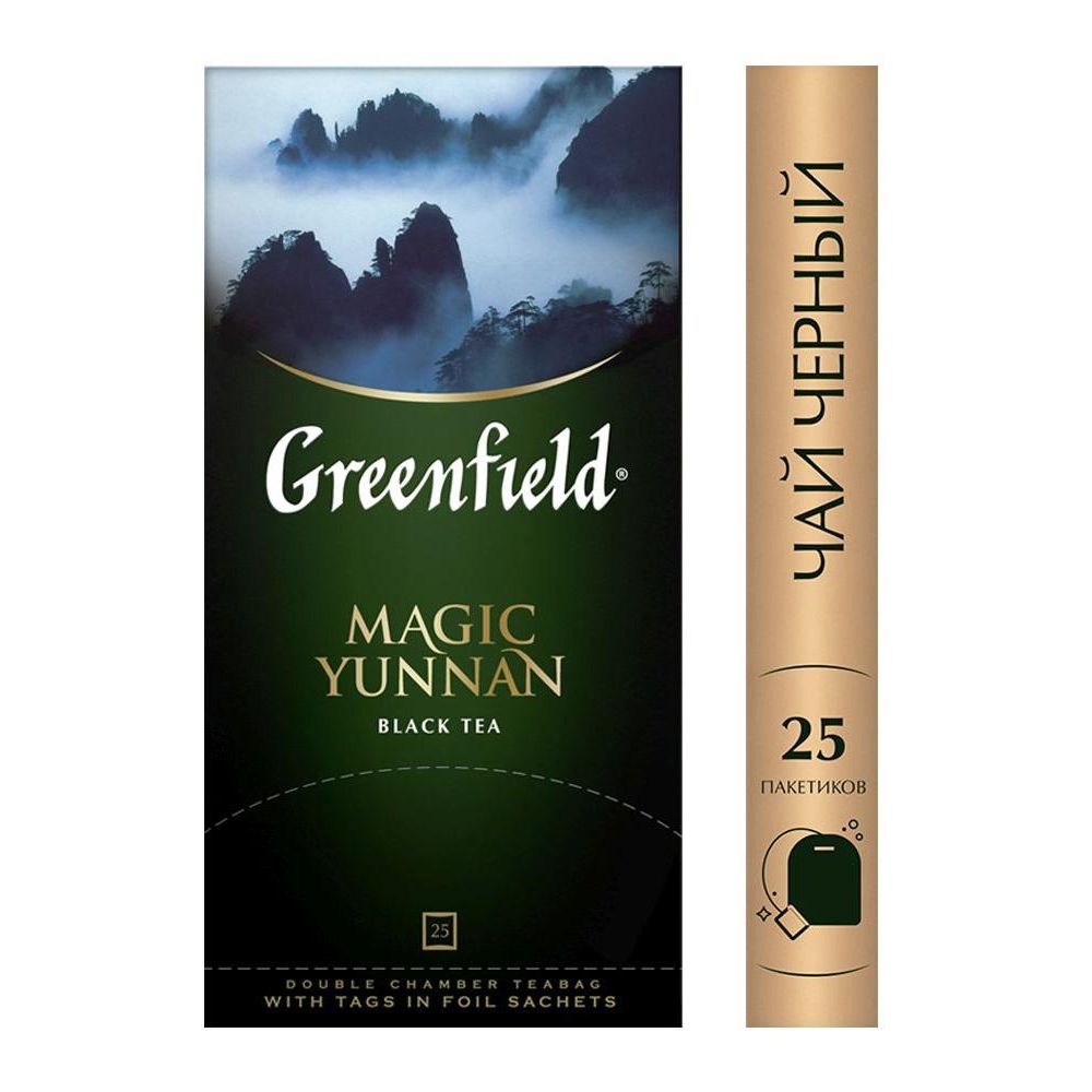 Чай Greenfield Magic Yunnan черный 25пак. карт/уп. (0356-10) Magic Yunnan черный 25пак. карт/уп. (0356-10) - фото 1