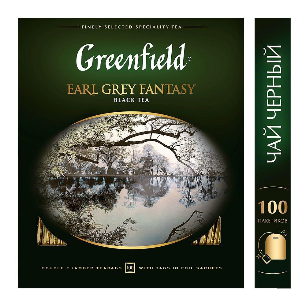 Чай Greenfield Earl Grey Fantasy черный 100пак. карт/уп. (0584-09