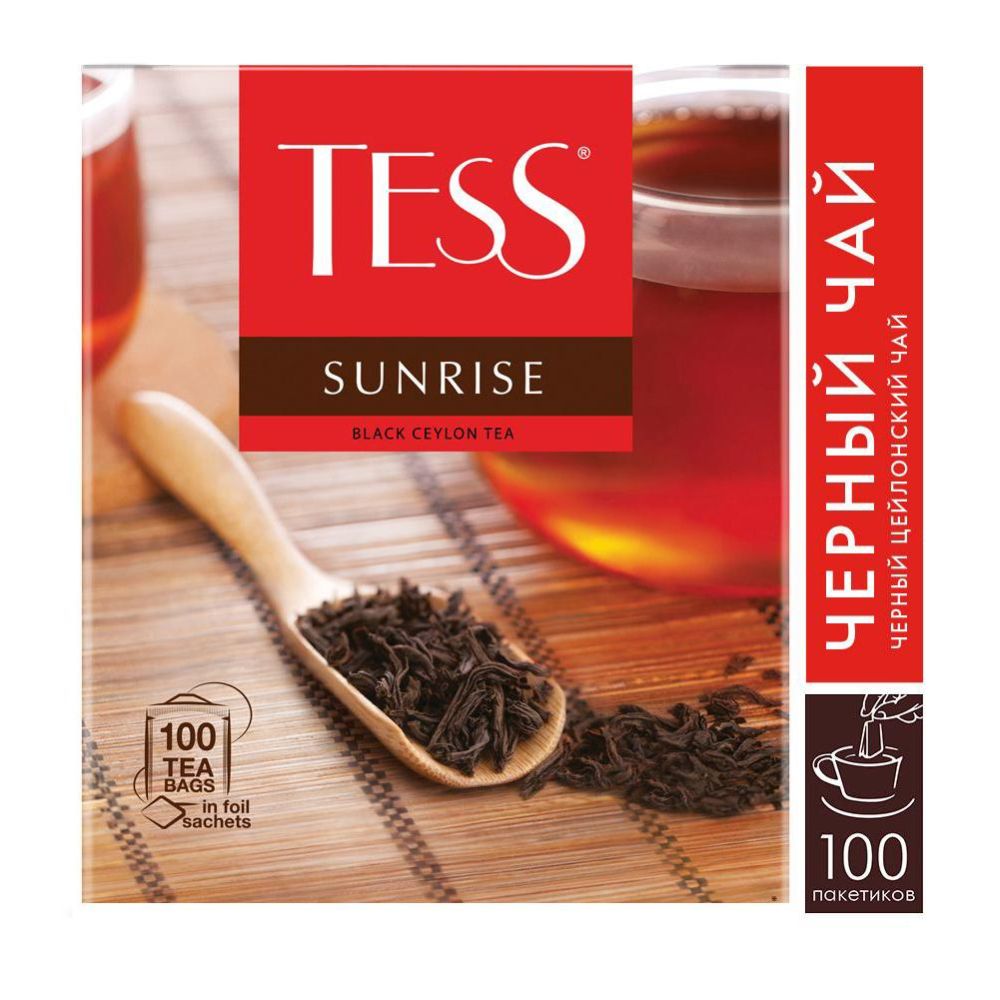 Чай Tess Sunrise черный 100пак. карт/уп. (0918-09) Sunrise черный 100пак. карт/уп. (0918-09) - фото 1