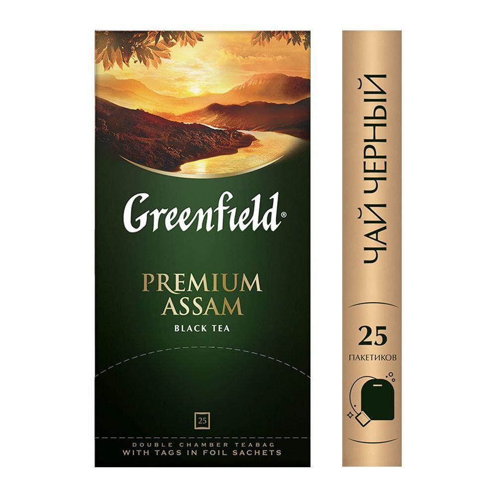 Чай Greenfield Premium Assam черный 25пак. карт/уп. (1019-10)