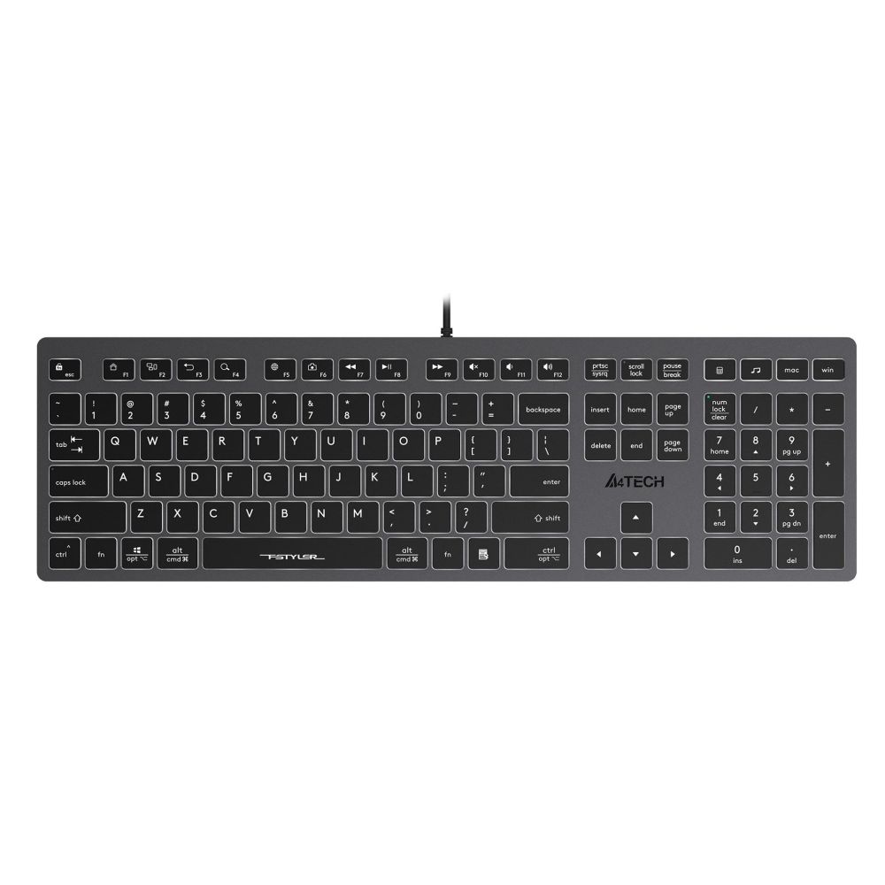 Клавиатура A4tech Fstyler FX60 серый/белый, цвет серый/белый