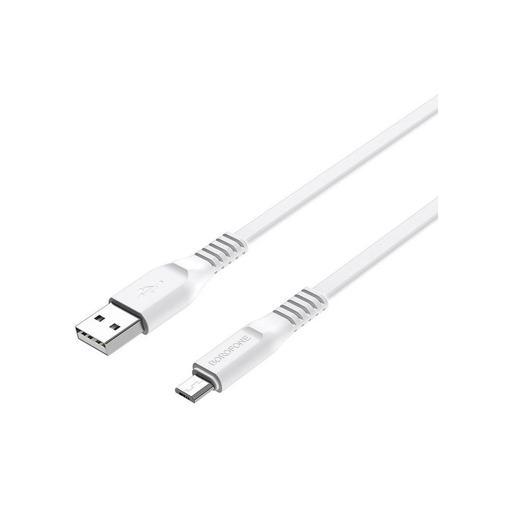 USB кабель Borofone BX23 Wide, USB - Micro-USB, (03347) white BX23 Wide, USB - Micro-USB, (03347) white - фото 1