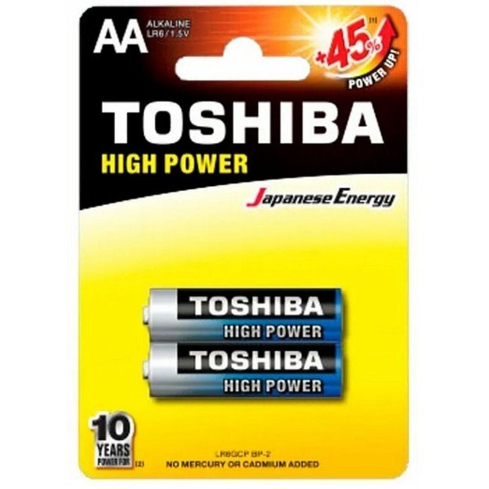 Батарейка Toshiba High Power AA, блистер 2 шт High Power AA, блистер 2 шт. - фото 1