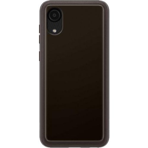 Чехол для телефона Samsung для Samsung Galaxy A03 Core Soft Clear Cover (EF-QA032TBEGRU) чё черного цвета