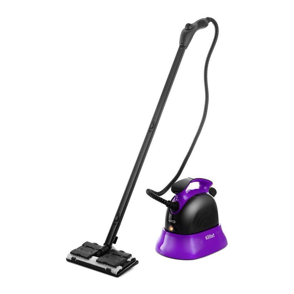 Пароочиститель Kitfort КТ-9102-1 чёрный/фиолетовый, цвет чёрный/фиолетовый КТ-9102-1 чёрный/фиолетовый - фото 1