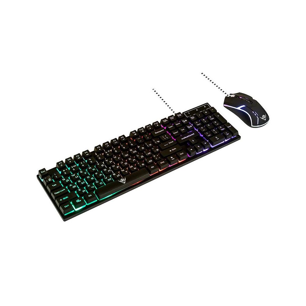 Комплект клавиатура и мышь Nakatomi KMG-2305U black - фото 1