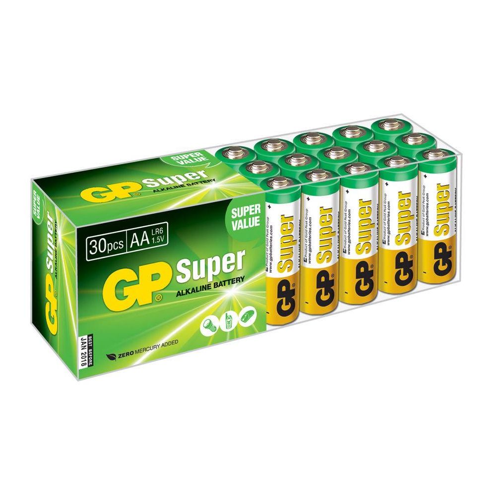 Батарейка GP Super Alkaline 15A LR6, 30 шт. (415112)