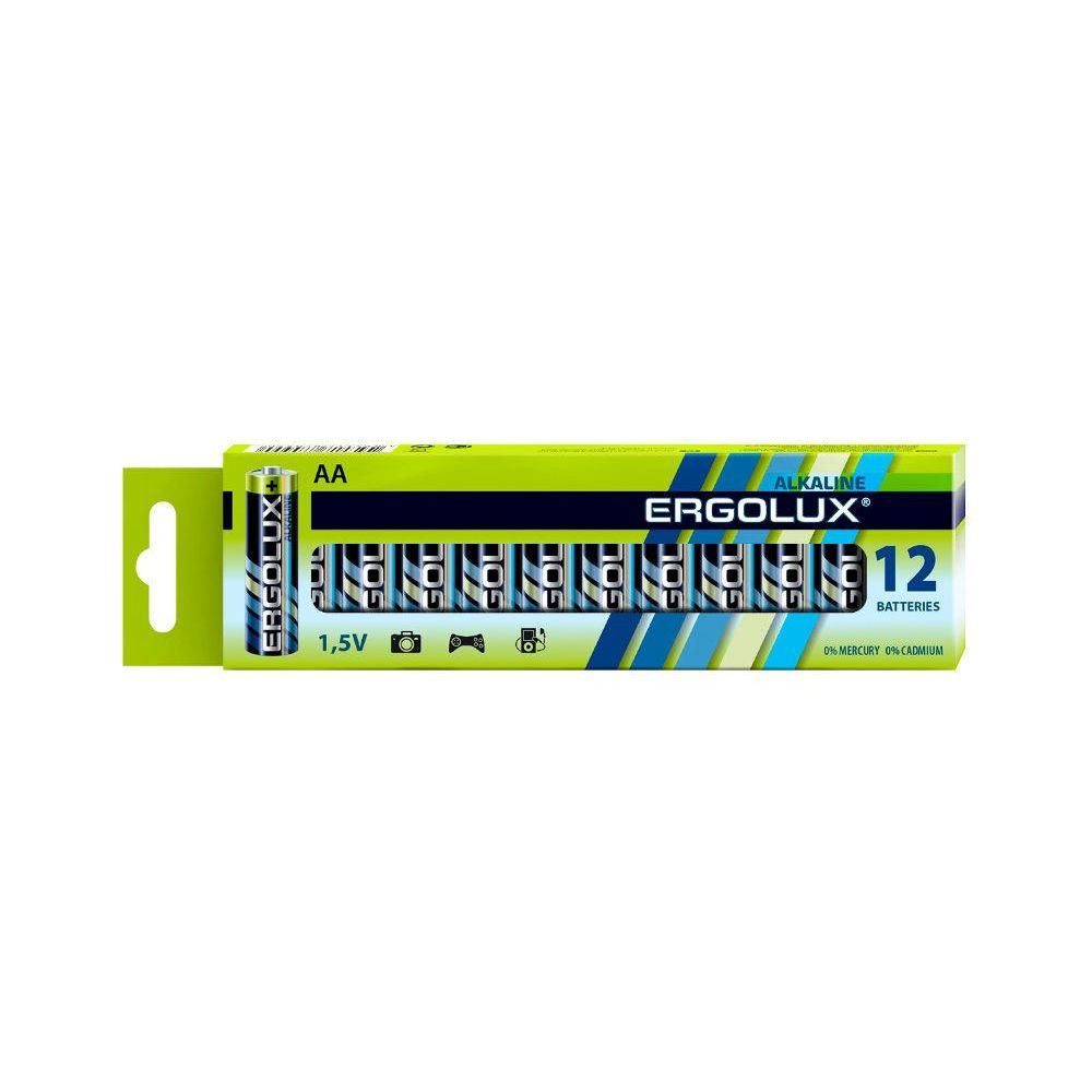 Батарейка Ergolux Alkaline LR6 BP-12 AA 2800mAh (12шт) (1509283)